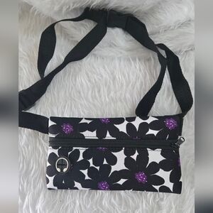 Floral Black and Purple Women's Bag‎